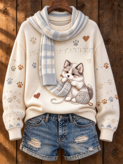 Huacai woolen sweater women sweater cartoon digital printing FF303420 05
