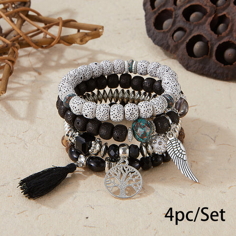 New Bohemian Bracelet Creative Tassel Multi-layer Beaded Bracelet m3331286