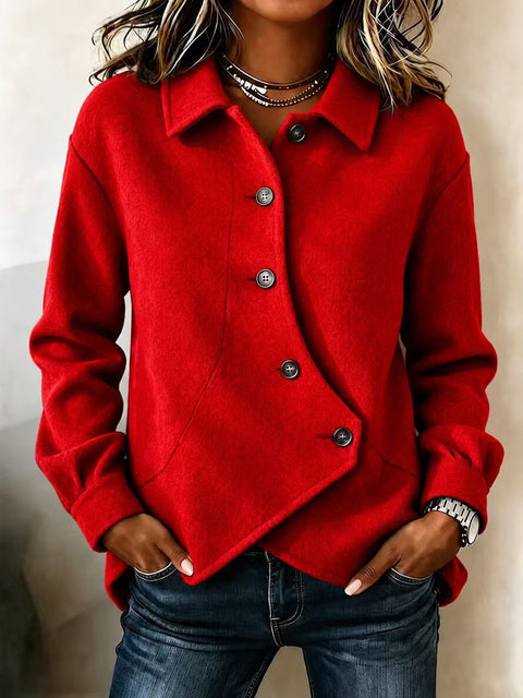 Women's coat solid color simple irregular fashion women's nizi coat m303227
