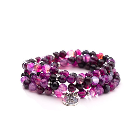 8Mm new Amazon bracelet 108 Buddha beads lotus multi-circle bracelet tree of life pendant item sweater chain m3331309