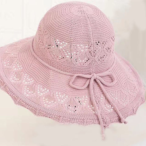 Wave edge empty top hat for women's summer outdoor sun protection and sunshade hat m3331172