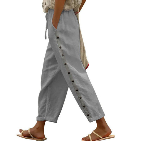 Pants elastic loose versatile casual nine-point trousers m302260
