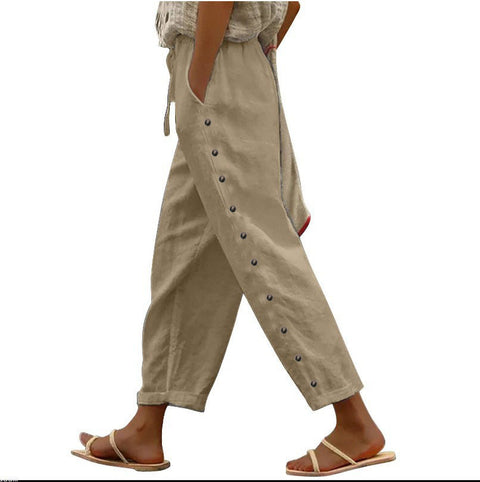 Pants elastic loose versatile casual nine-point trousers m302260