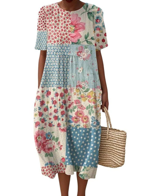 Women's trendy brand loose floral element casual dress m302069