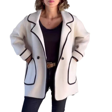 Women's temperament suit collar double-sided woolen jacket m300688