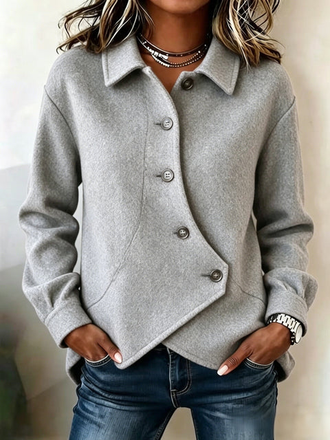 Women's coat solid color simple irregular fashion women's nizi coat m303227