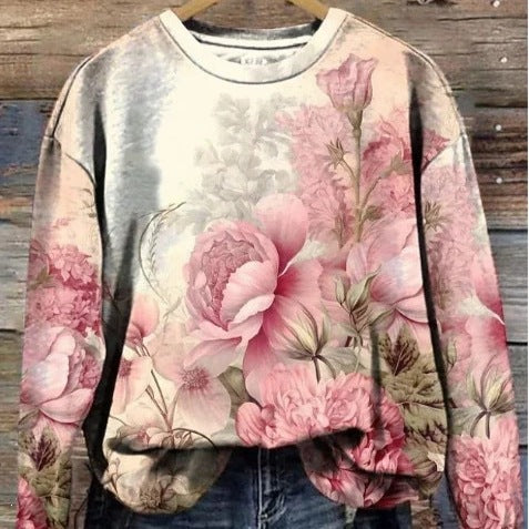 Autumn and winter crew neck 3D printed long-sleeved comfortable casual sweater FF303398 03