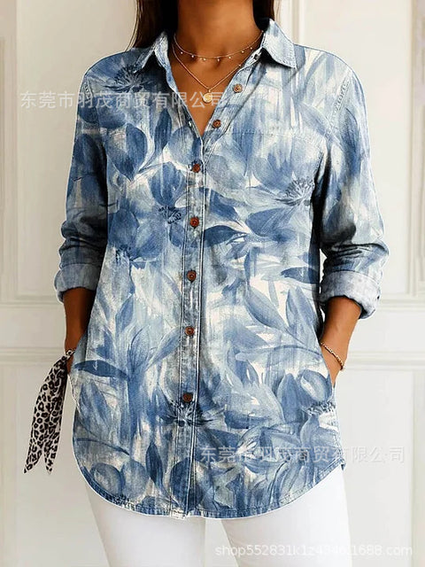 Long Sleeve Button Shirt Line Button Shirt m303196