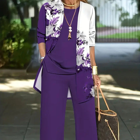 3D printed 3-piece set top vest trousers m302613