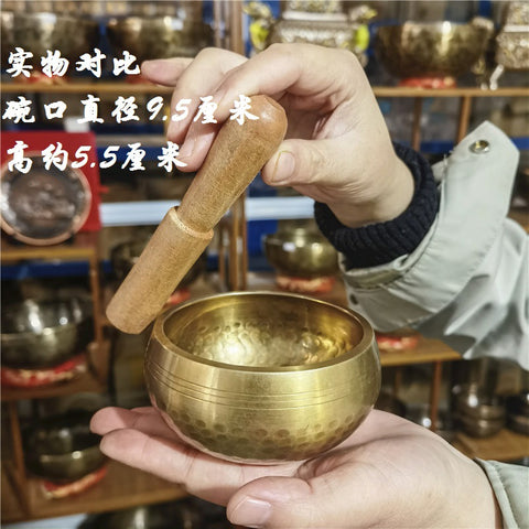 Nepal Handmade Copper Singing Bowl Buddha Sound Bowl Yoga Bowl Meditation Bowl Turning Sutra Bowl SPA Sound Therapy m3331267
