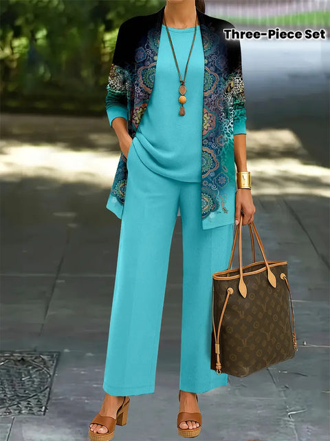 3D printed 3-piece set top vest trousers m302613