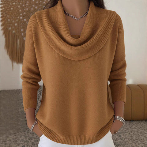 Autumn and winter new solid color long-sleeved top sweater m302155