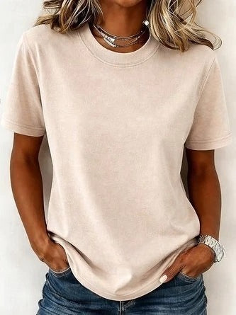 Loose T-shirt women's crew neck top m303073 -2