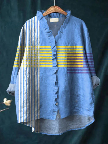 Lässiges Damen-T-Shirt mit Rundhalsausschnitt und lockerem Druck in großen Größen m301280 
