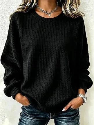 Loose long-sleeved pullover crew neck sweater m303082