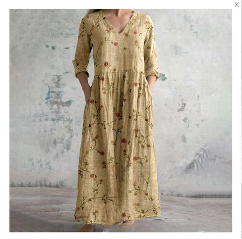 3D print summer urban casual loose dress women m301037