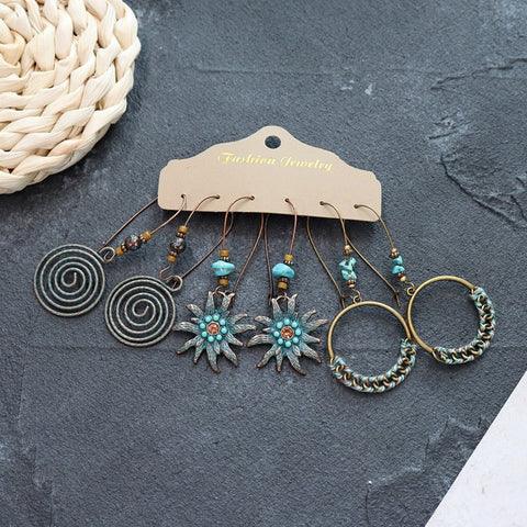 Bohemian ethnic style long earrings m1915010447