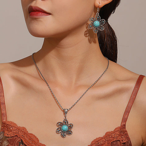 Retro Sunflower Turquoise Set m1915010646