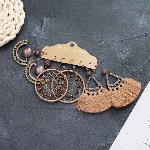 Bohemian ethnic style long earrings m1915010447