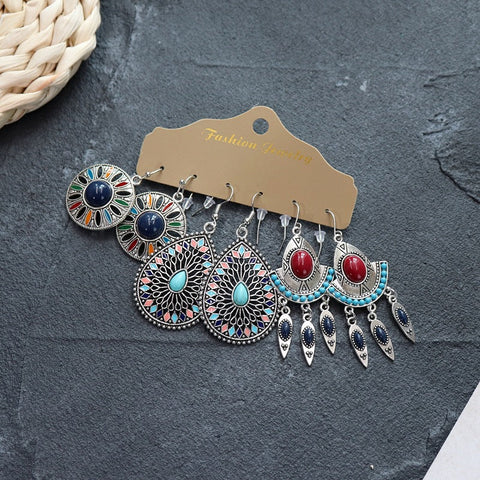Bohemian ethnic style long earrings m1915010447